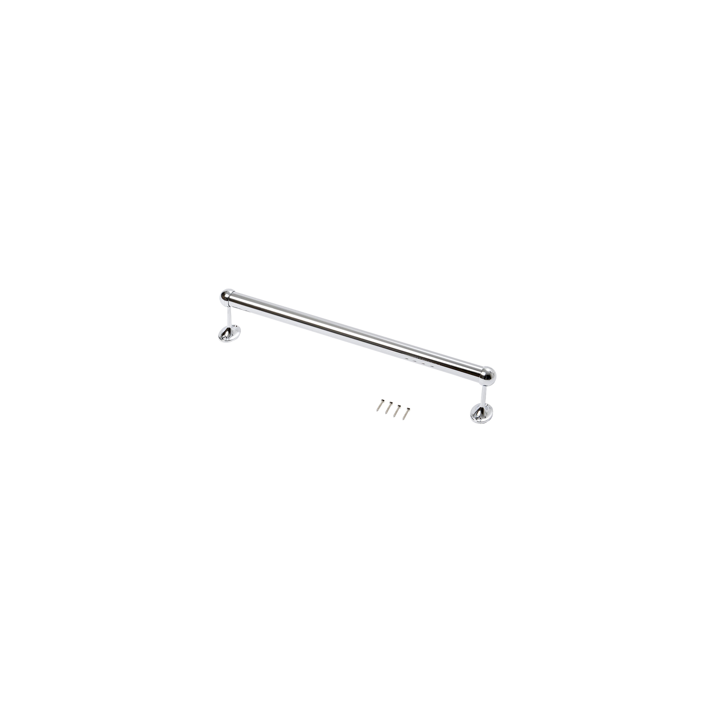 Chrome Coat Rail Set (Rail, Ends & Fixings)